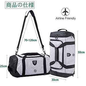 Amazon.co.jp: スポーツバッグ メンズ ダッフルバッグ ボストン